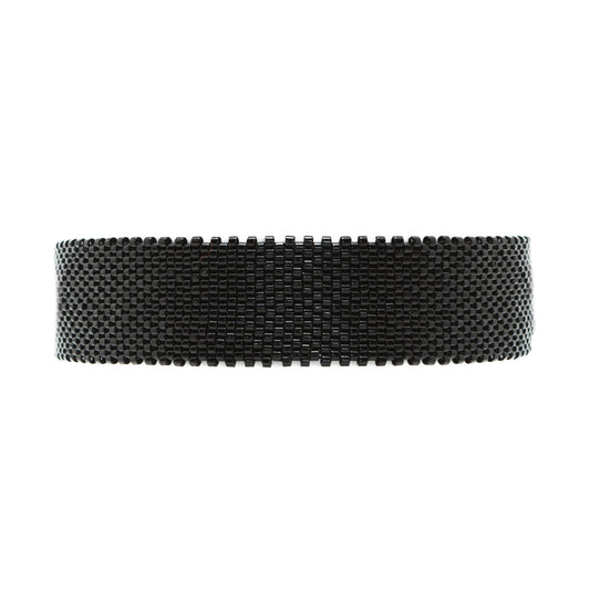 Pulsera Miyuki grande negro brillante