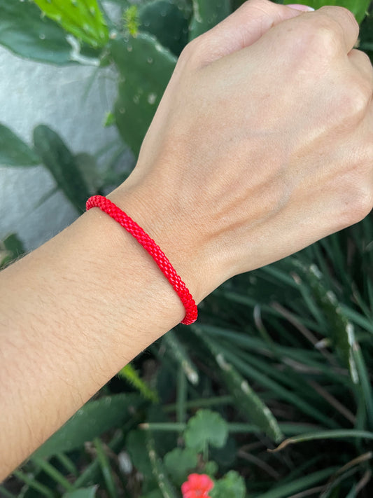 Pulsera Miyuki redonda rojo